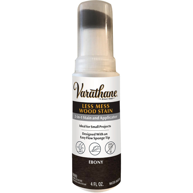 Varathane Less Mess Ebony Water-Based Interior Wood Stain, 4 Oz.