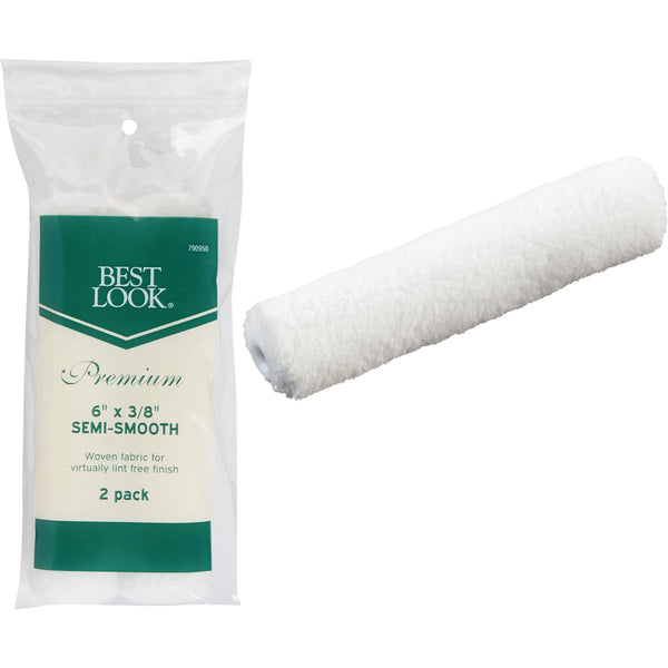Best Look Premium 6 In. x 3/8 In. Mini Woven Fabric Roller Cover (2-Pack)