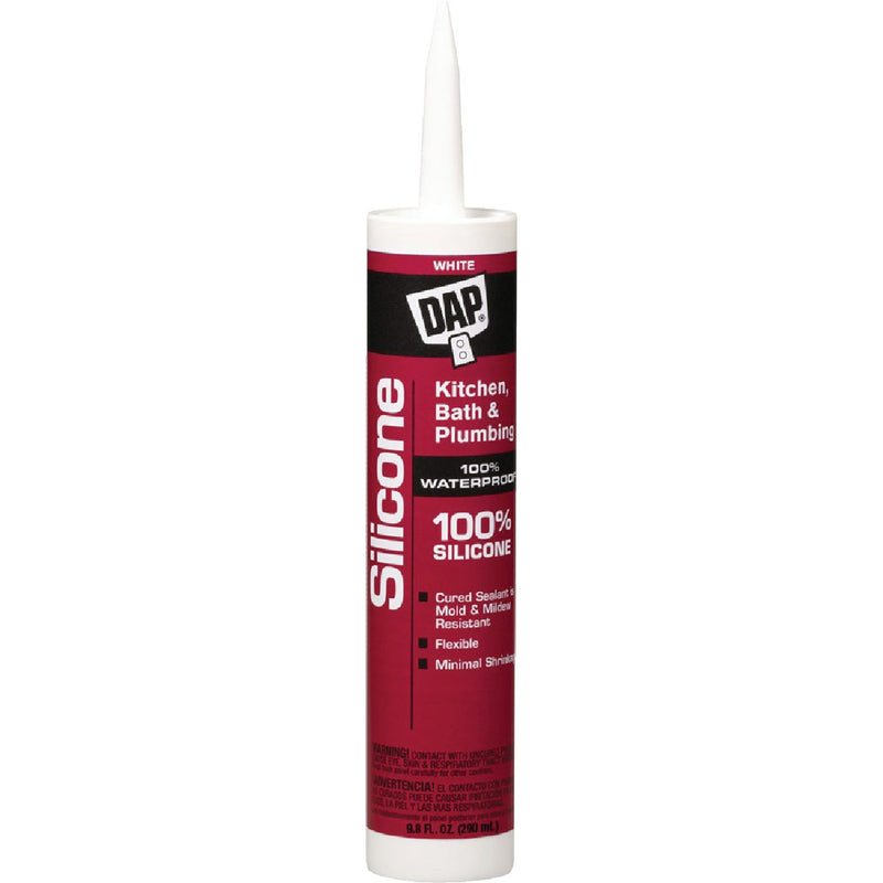 DAP 9.8 Oz. Kitchen And Bath 100% Silicone Sealant, White