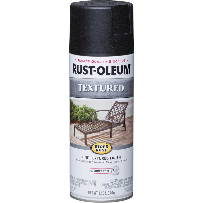 Rust-Oleum Stops Rust 12 Oz. Textured Finish Spray Paint, Black