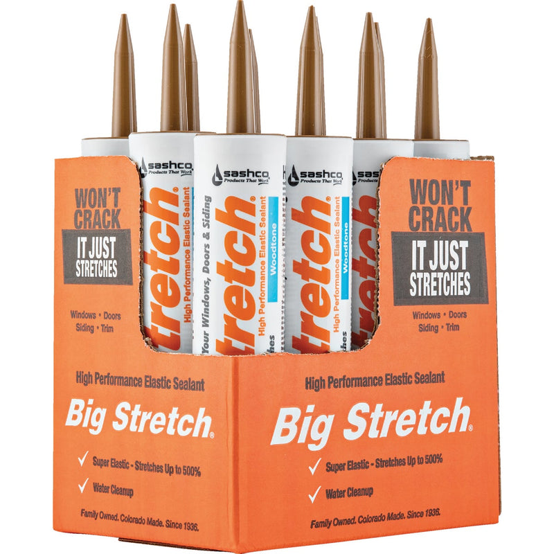 Sashco Big Stretch 10.5 Oz. Acrylic Elastomeric Caulk, Woodtone