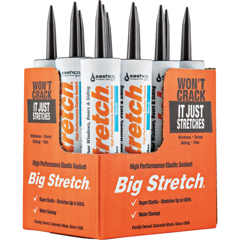 Sashco Big Stretch 10.5 Oz. Acrylic Elastomeric Caulk, Black