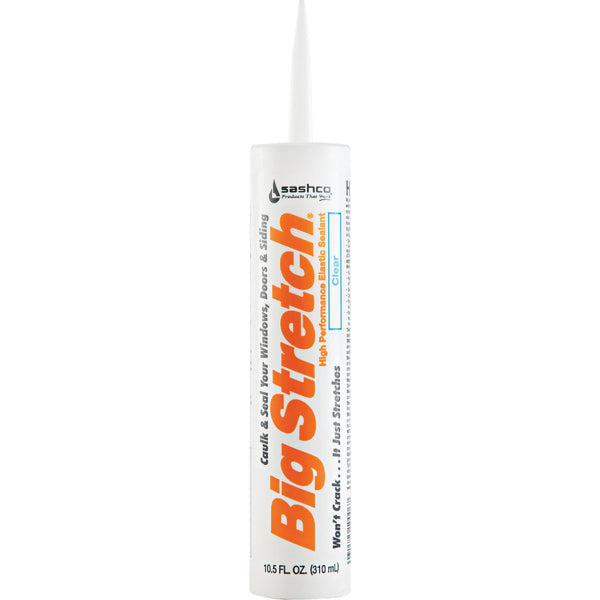 Sashco Big Stretch 10.5 Oz. Acrylic Elastomeric Caulk, Clear