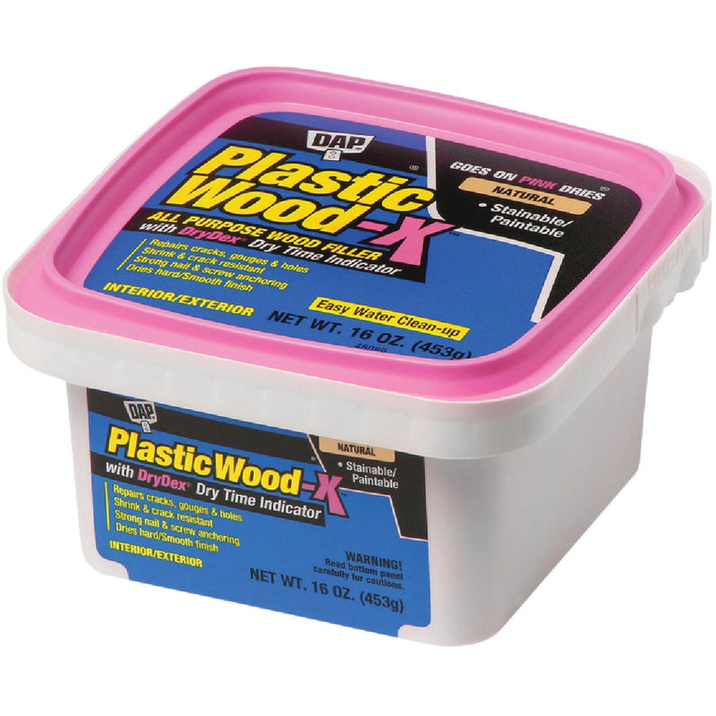 Dap Plastic Wood-X 16 Oz. All Purpose Wood Filler with DryDex Dry Time Indicator