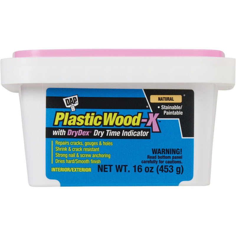 Dap Plastic Wood-X 16 Oz. All Purpose Wood Filler with DryDex Dry Time Indicator