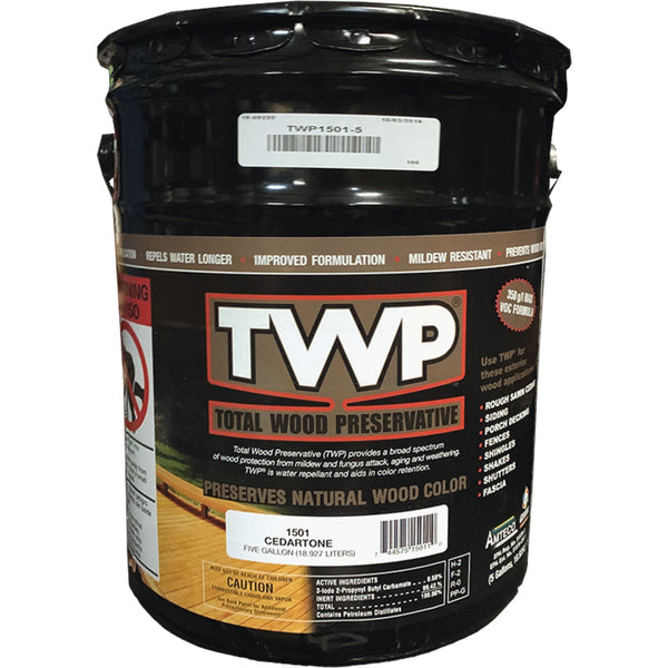 TWP1500 Series Low VOC Wood Preservative Deck Stain, Cedartone, 5 Gal.