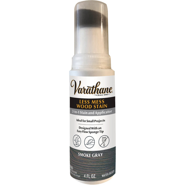 Varathane Less Mess Smoke Gray Water-Based Interior Wood Stain, 4 Oz.