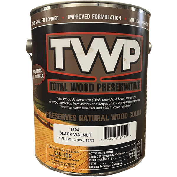 TWP1500 Series Low VOC Wood Preservative Deck Stain, Black Walnut, 1 Gal.
