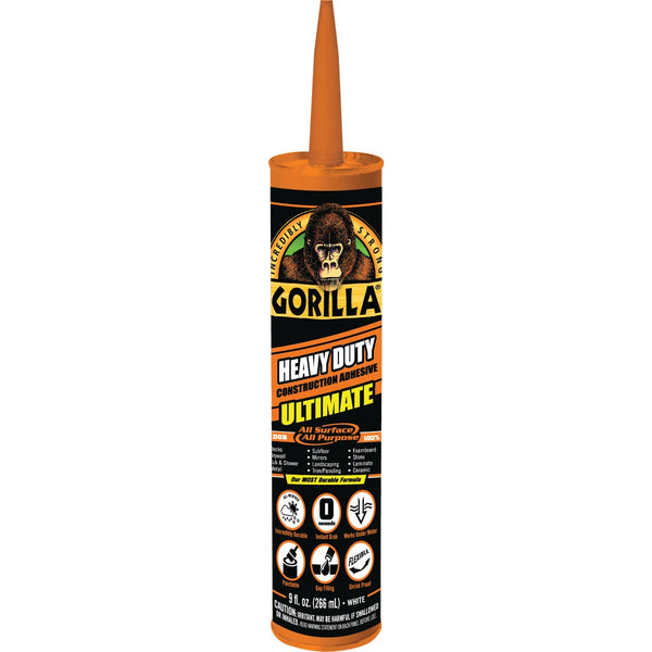 Gorilla 9 Oz. Heavy Duty Ultimate Construction Adhesive