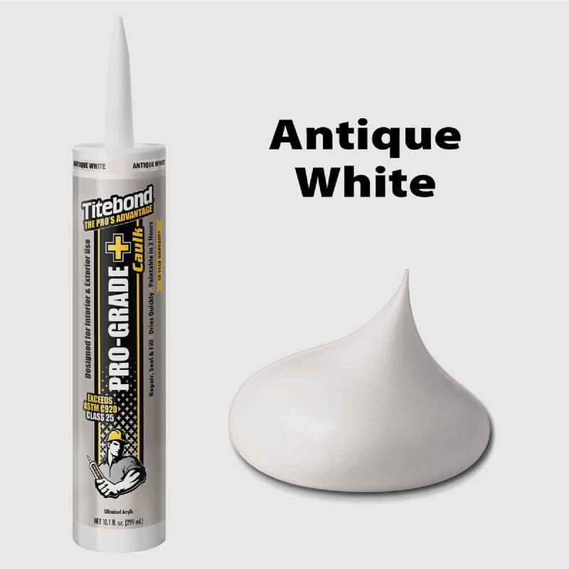 Titebond Pro-Grade Plus 10.1 Oz. Silicone Caulk, Antique White