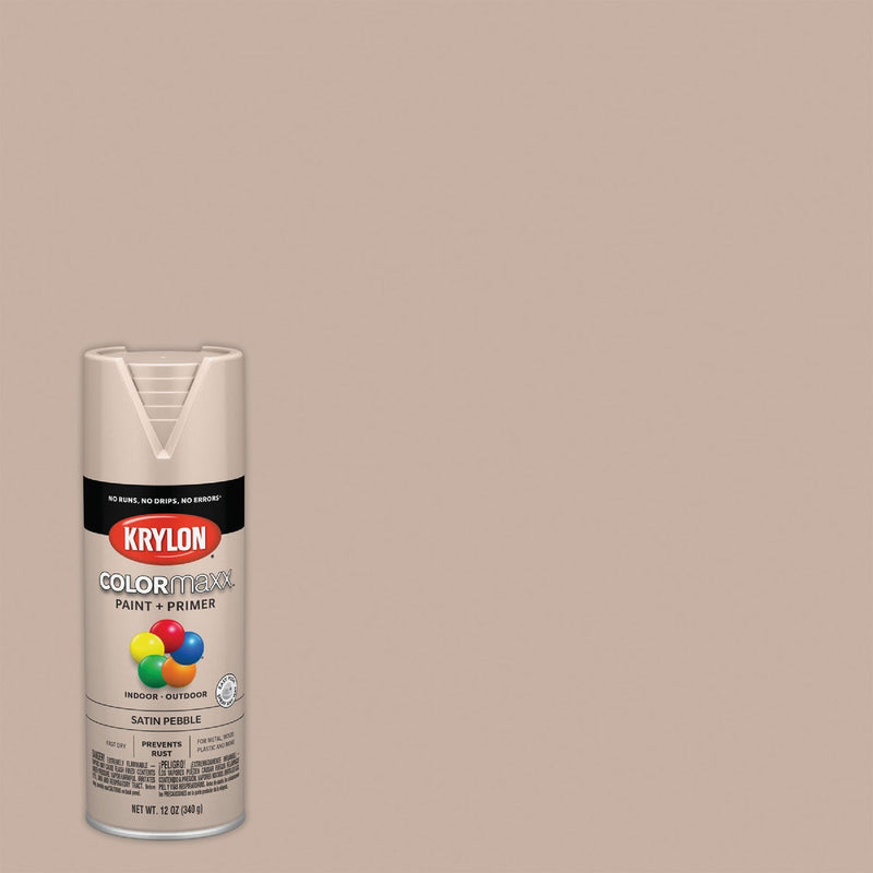 Krylon ColorMaxx 12 Oz. Satin Spray Paint, Pebble