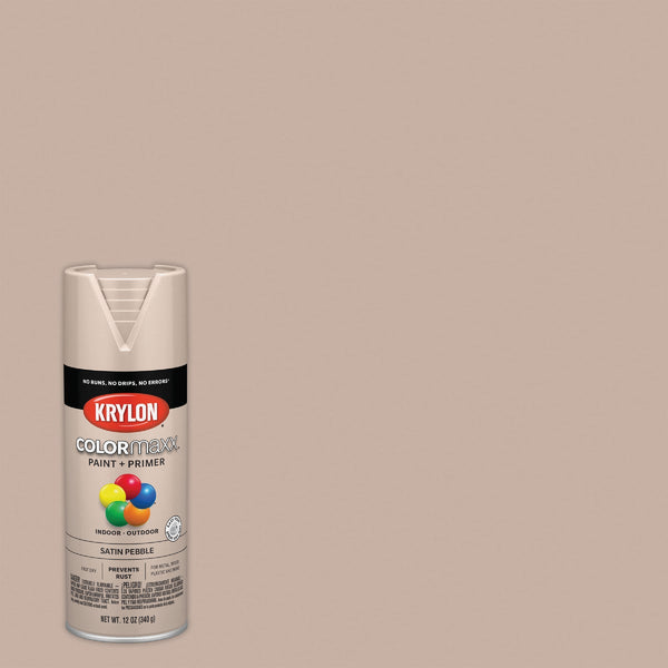 Krylon ColorMaxx 12 Oz. Satin Spray Paint, Pebble