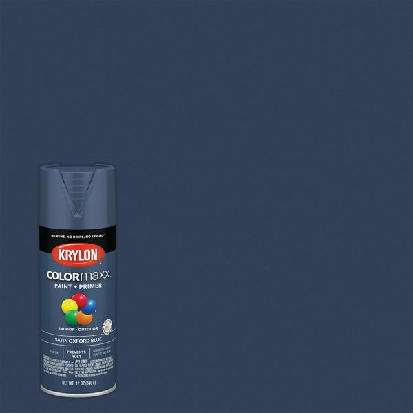 Krylon ColorMaxx 12 Oz. Satin Spray Paint, Oxford Blue