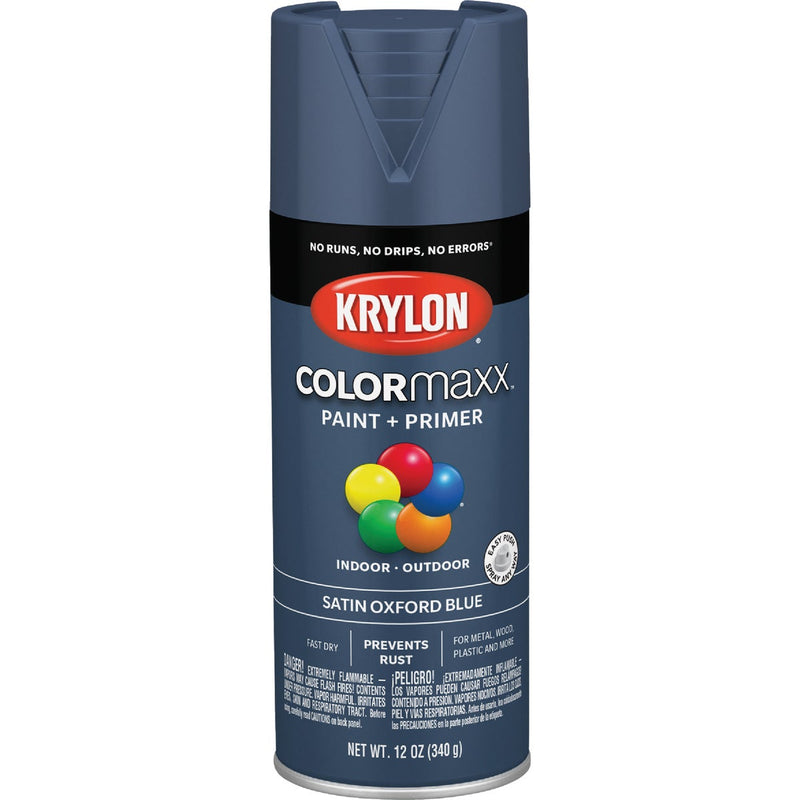 Krylon ColorMaxx 12 Oz. Satin Spray Paint, Oxford Blue