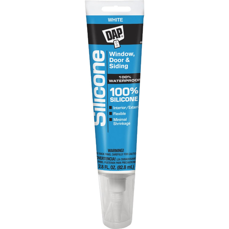 DAP 2.8 Oz. Window, Door & Siding Silicone Sealant, White