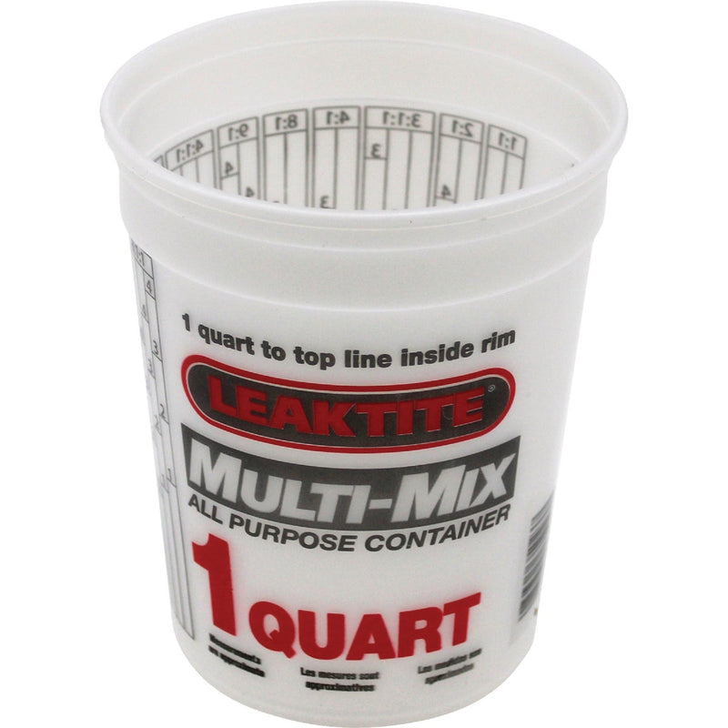 Leaktite 1 Qt. Semi-Transparent Multi-Mix All Purpose Mixing And Storage Container