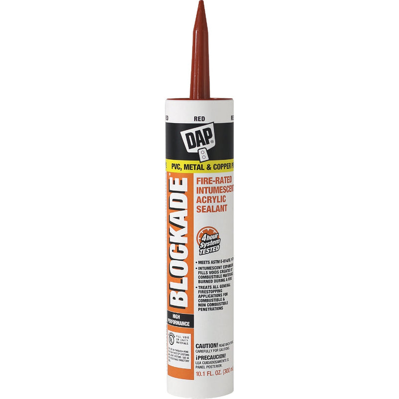 Dap Blockade 10.1 Oz. Fire-Rated Intumescent Sealant, Red