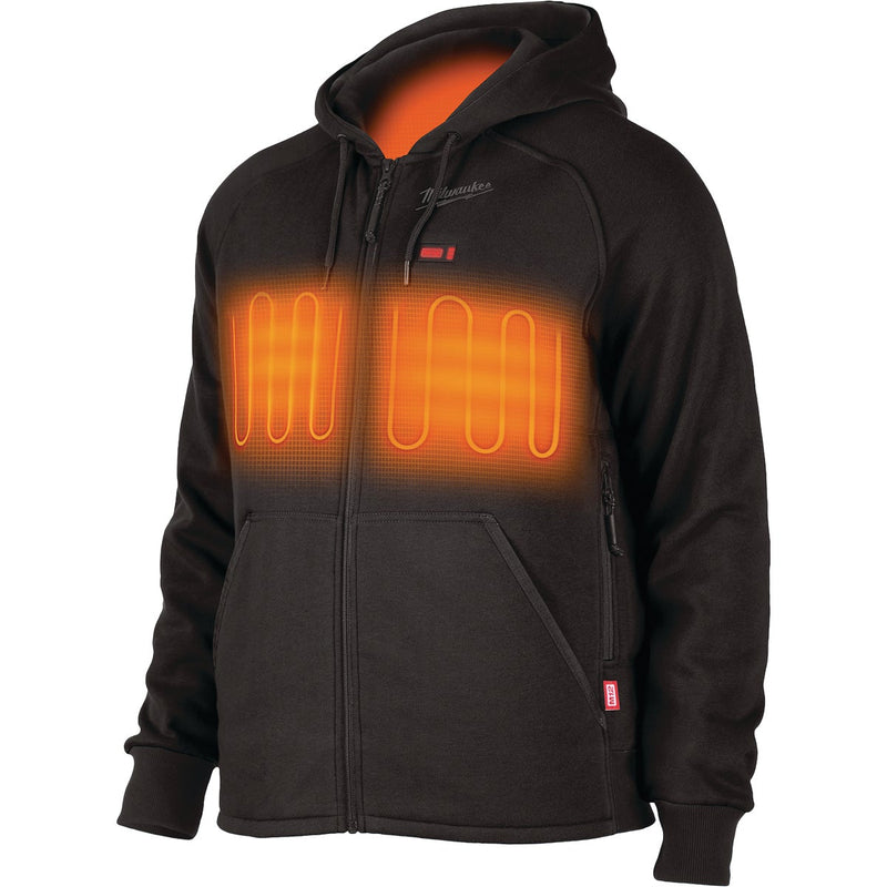 Milwaukee M12 2XL Black Cordless Heated Hoodie Kit, 2XL