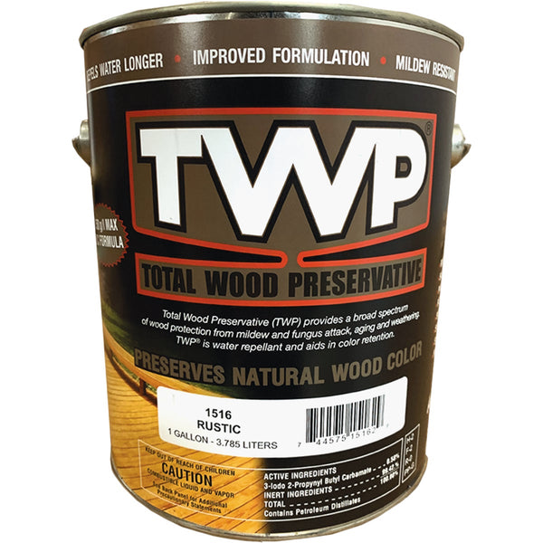 TWP1500 Series Low VOC Wood Preservative Deck Stain, Rustic, 1 Gal.