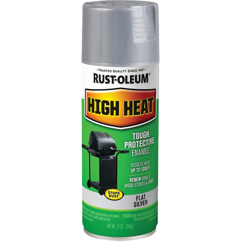 Rust-Oleum Silver Flat 12 Oz. High Heat Spray Paint