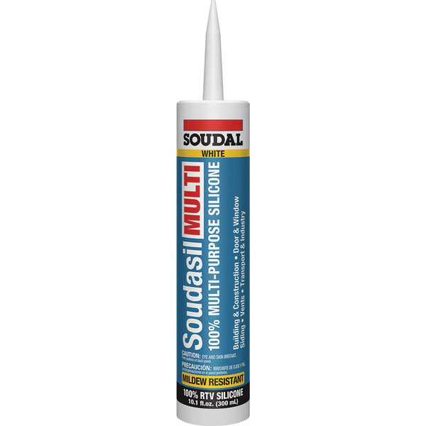 Soudasil 10.1 Oz. White 100% Multi-Purpose Silicone Caulk