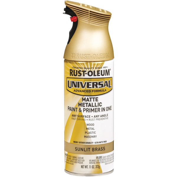 Rust-Oleum Universal 11 Oz. Matte Metallic Sunlit Brass Spray Paint