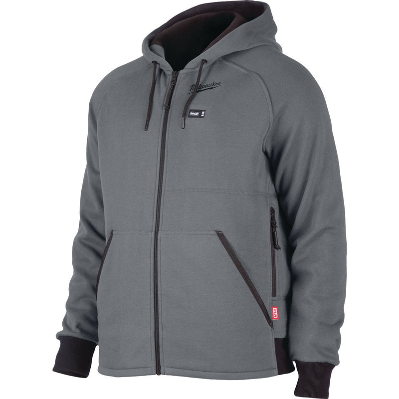 Milwaukee M12 Men's Gray Cordless Heated Hoodie Kit, XL