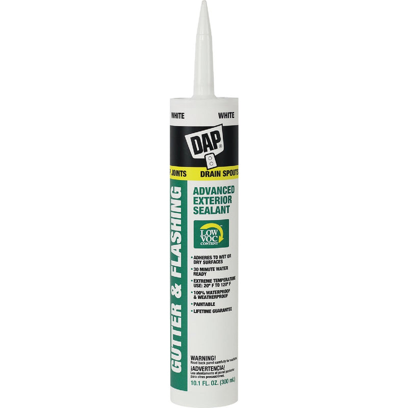 Dap 10.1 Oz. White Advanced VOC-Compliant Exterior Gutter & Flashing Sealant