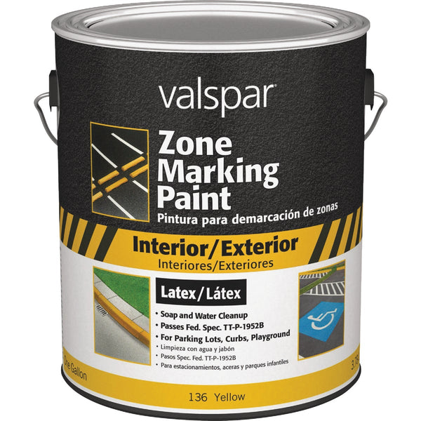 Valspar 1 Gal. Yellow Latex Traffic & Zone Marking Paint