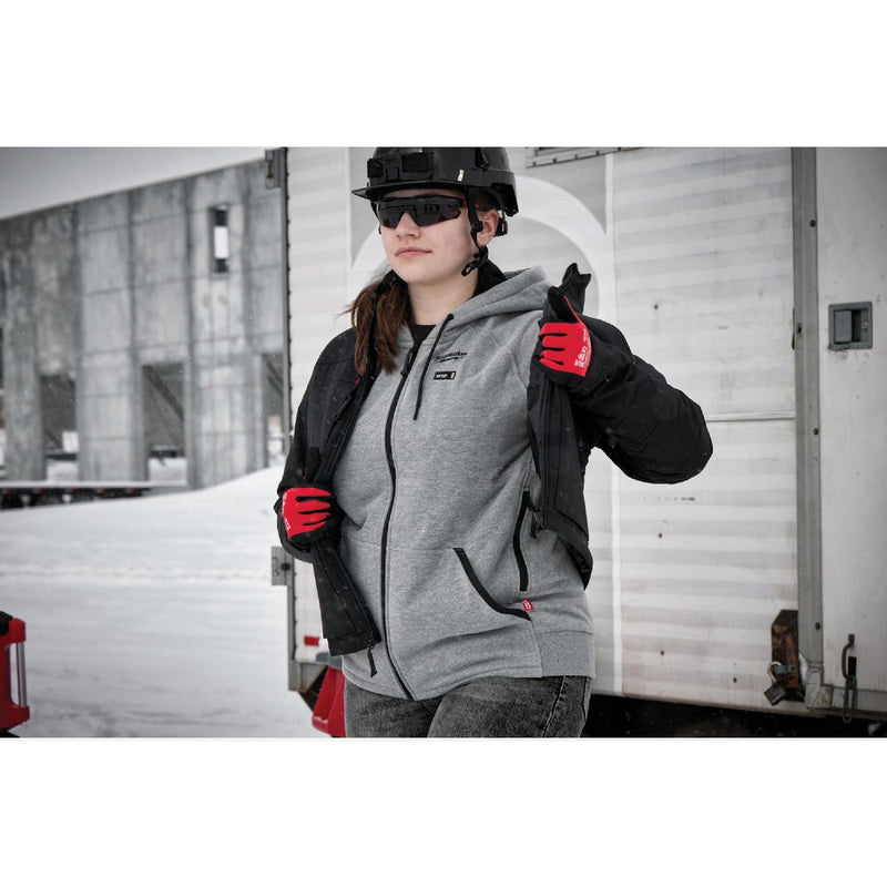 Milwaukee M12 Women's Gray Cordless Heated Hoodie Kit, M