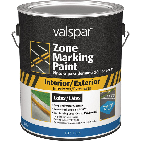 Valspar 1 Gal. Blue Latex Traffic & Zone Marking Paint