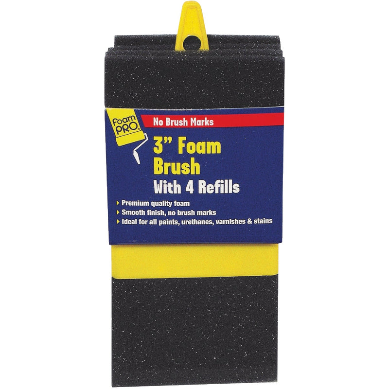 FoamPRO 3 In. Foam Brush & 4 Refills