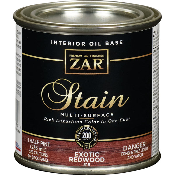 Zar 1/2 Pt. Exotic Redwood Oil-Based Multi-Surface Interior Stain