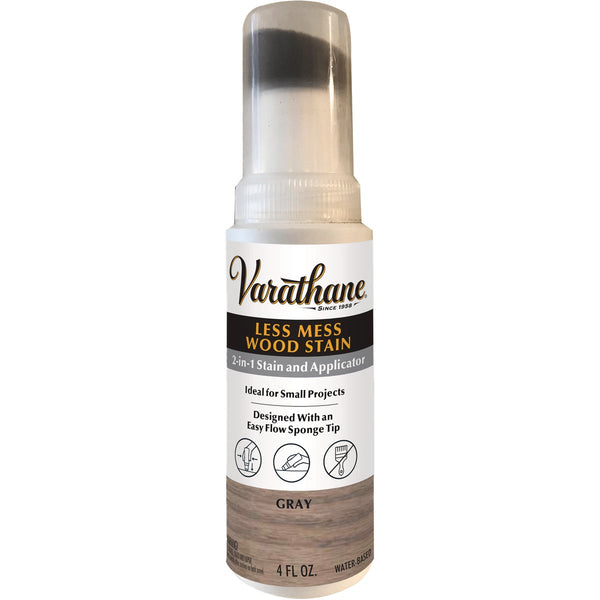 Varathane Less Mess Gray Water-Based Interior Wood Stain, 4 Oz.