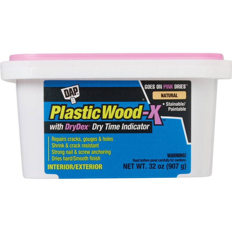 Dap Plastic Wood-X 32 Oz. All Purpose Wood Filler with DryDex Dry Time Indicator