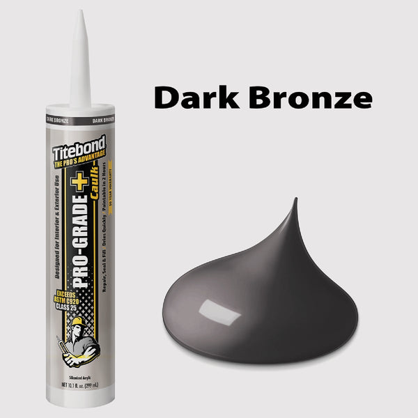 Titebond Pro-Grade Plus 10.1 Oz. Silicone Caulk, Dark Bronze