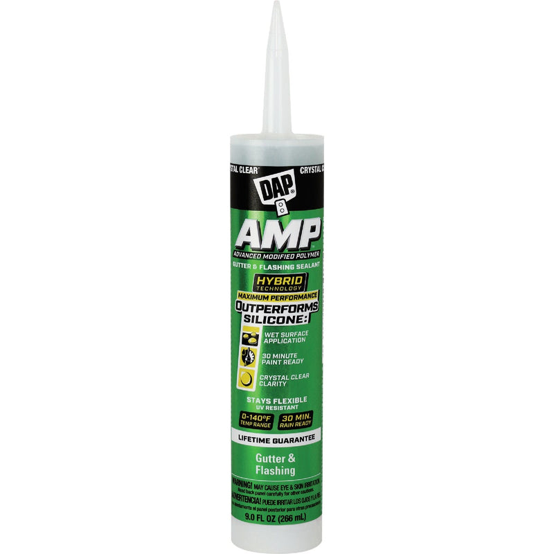 DAP AMP 9 Oz. Advanced Modified Polymer Gutter and Flashing Sealant, Crystal Clear