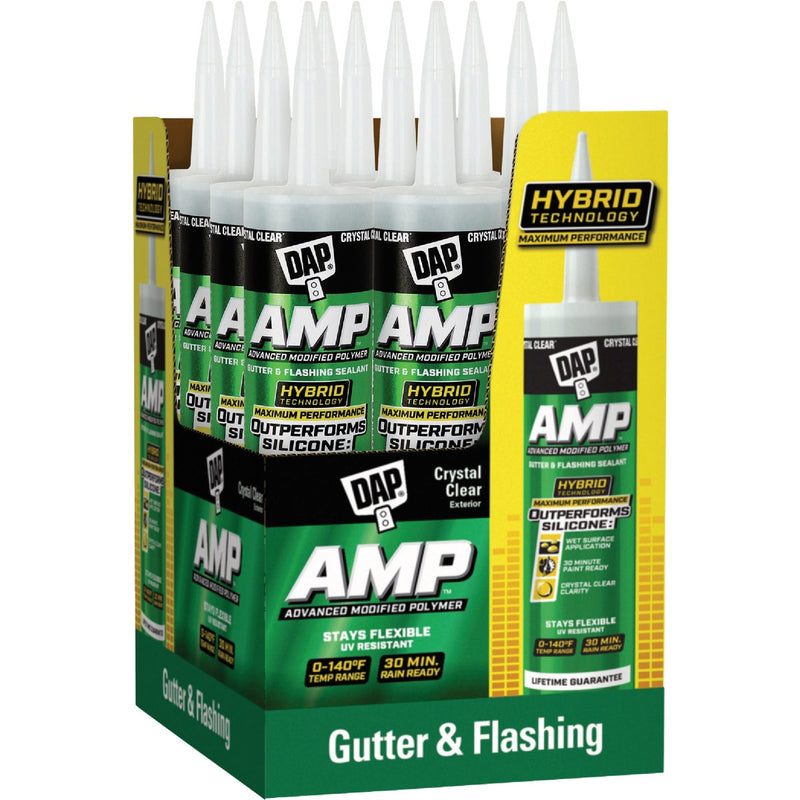 DAP AMP 9 Oz. Advanced Modified Polymer Gutter and Flashing Sealant, Crystal Clear