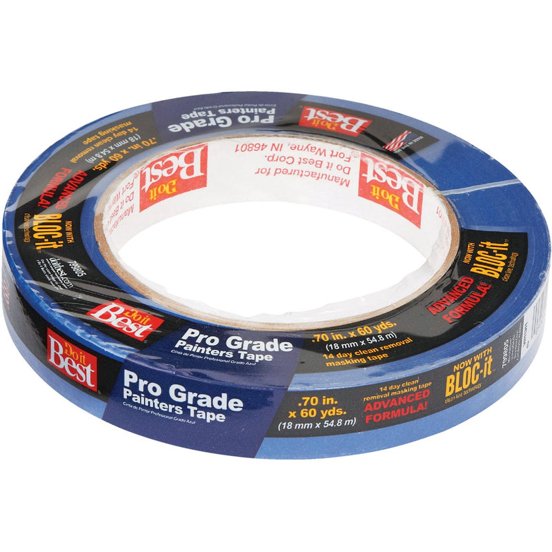 Do it Best Pro Grade 0.70 In. x 60 Yd. Blue Painter's Masking Tape