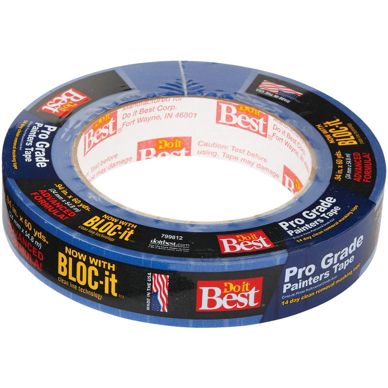 Do it Best Pro Grade 0.94 In. x 60 Yd. Blue Painter's Masking Tape