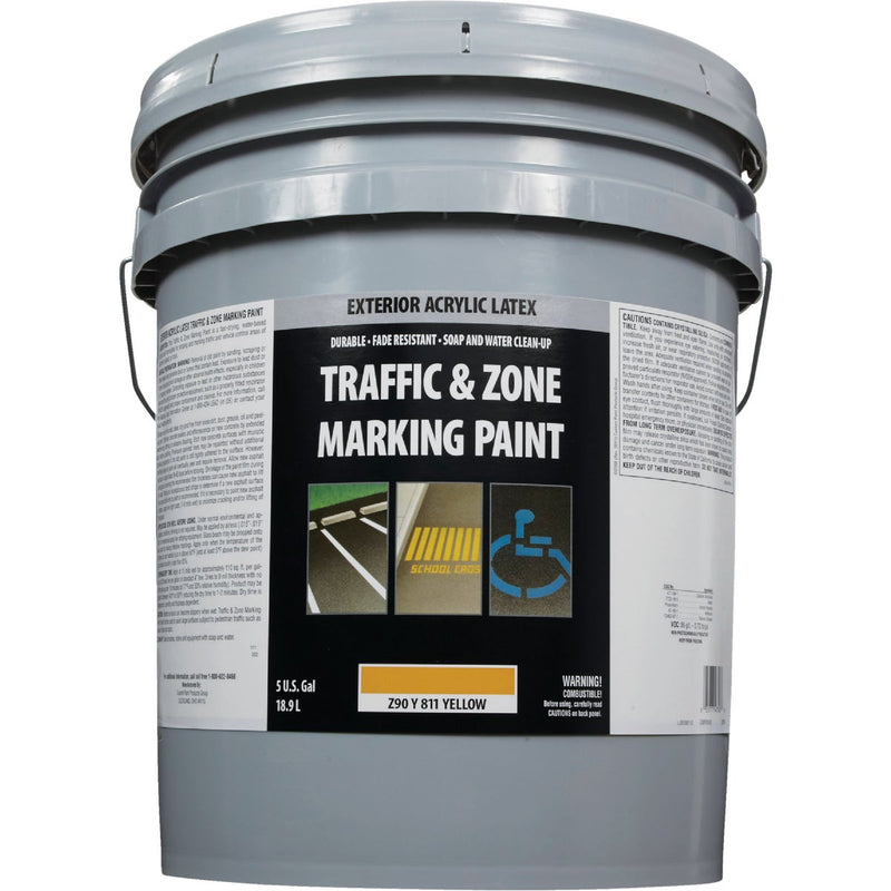 Traffic & Zone Yellow Latex 5 Gal. Traffic Paint
