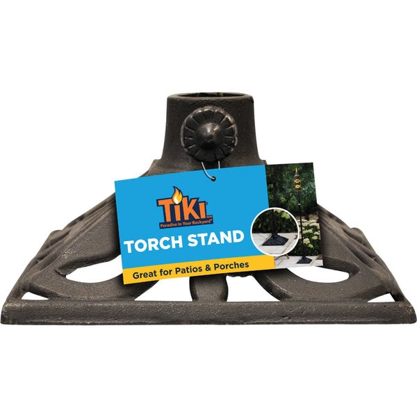 Tiki Black Cast Iron Patio Torch Stand