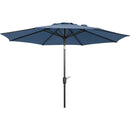 Outdoor Expressions 9 Ft. Aluminum Tilt/Crank Heather Blue Patio Umbrella