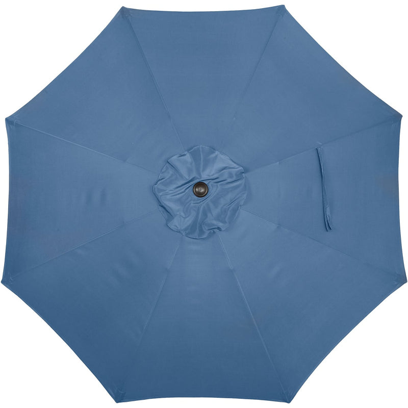 Outdoor Expressions 9 Ft. Aluminum Tilt/Crank Heather Blue Patio Umbrella