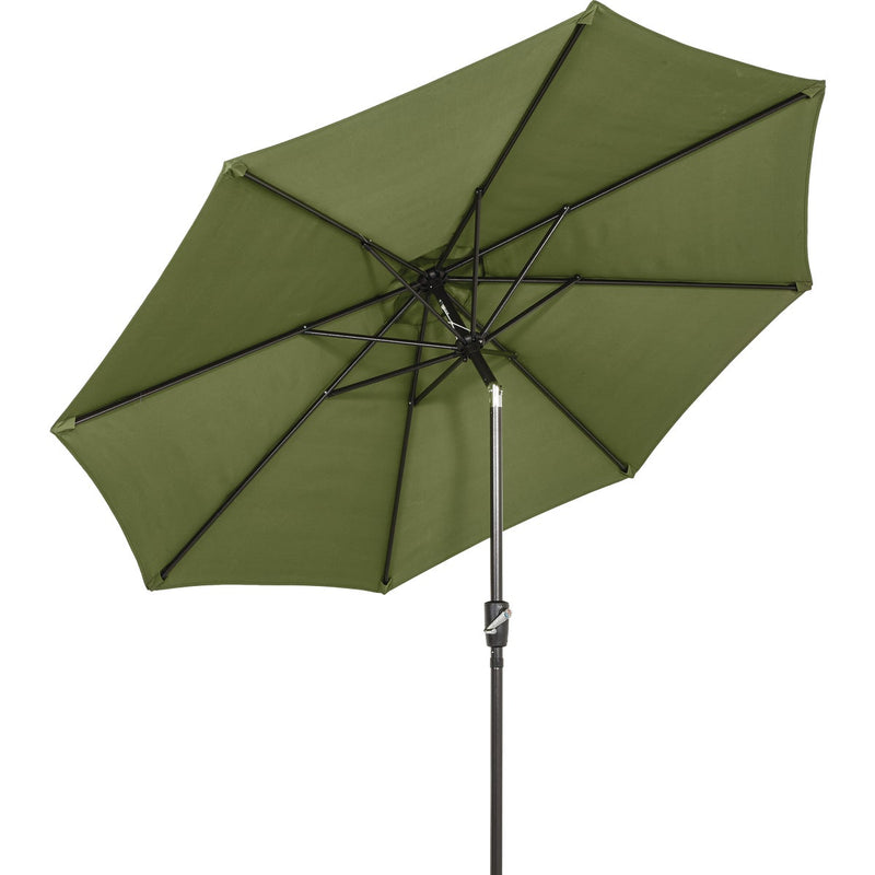 Outdoor Expressions 9 Ft. Aluminum Tilt/Crank Heather Green Patio Umbrella