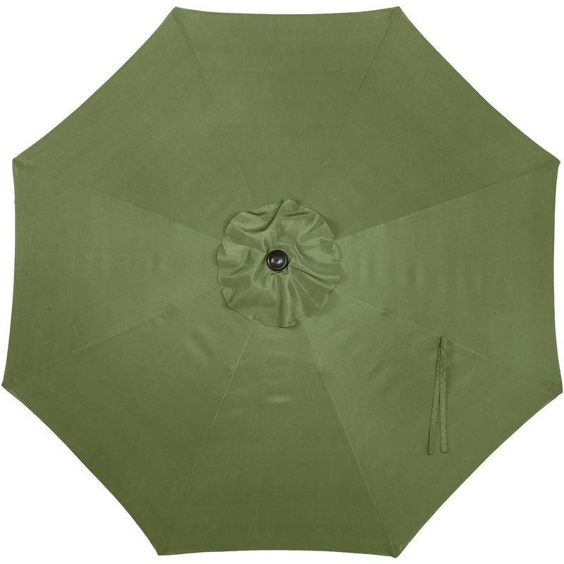 Outdoor Expressions 9 Ft. Aluminum Tilt/Crank Heather Green Patio Umbrella