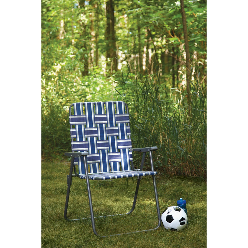 Outdoor Expressions Multi-Color Web Folding Chair