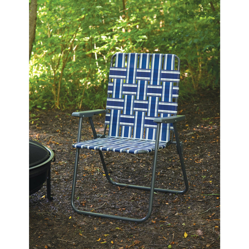 Outdoor Expressions Multi-Color Web Folding Chair