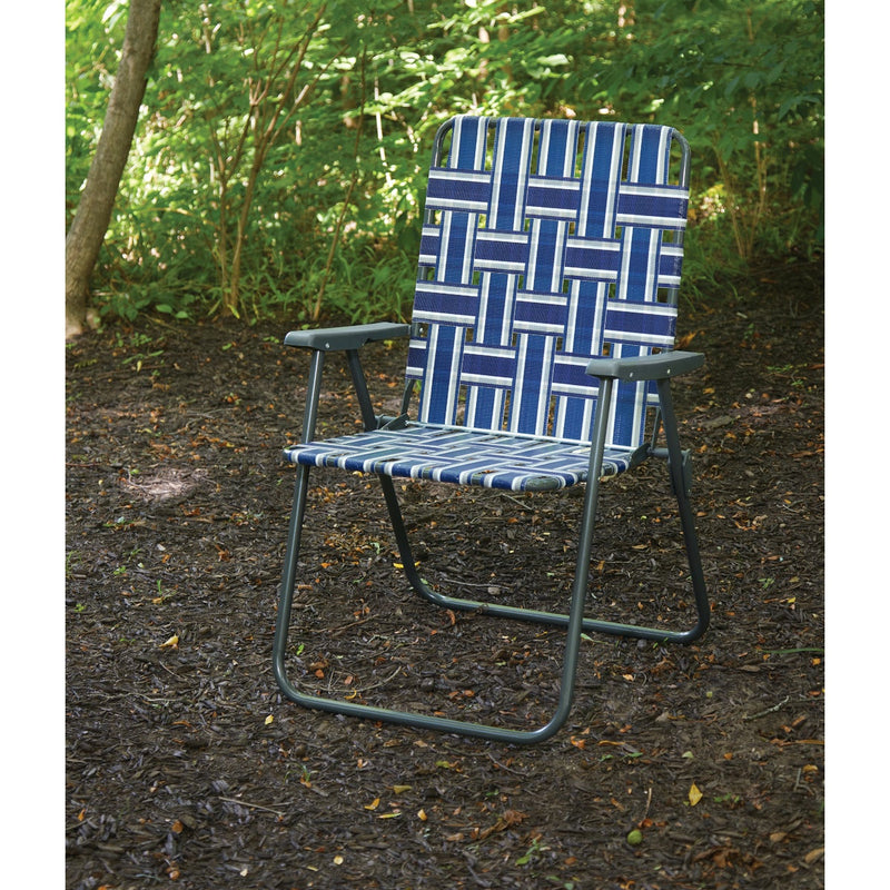 Outdoor Expressions Multi-Color Web Folding Chair