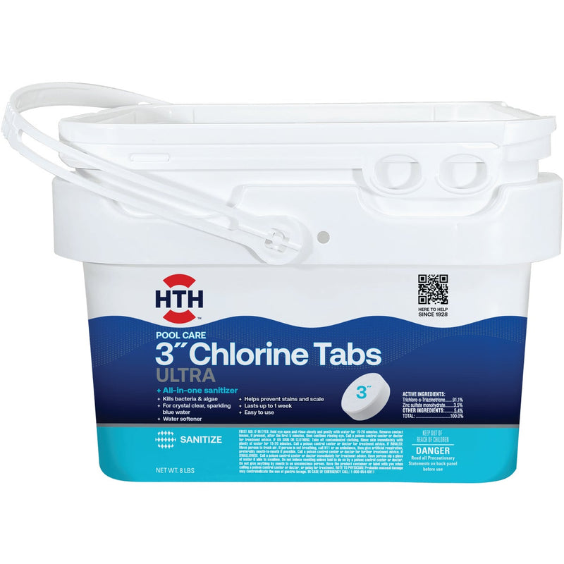 HTH Pool Care 3 In. 8 Lb. Chlorine Tabs Ultra